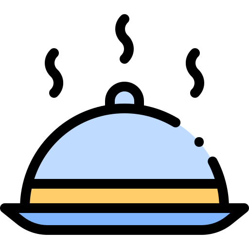 taca na jedzenie Detailed Rounded Lineal color ikona