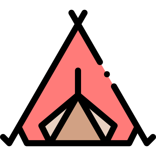 Camping Detailed Rounded Lineal color icon