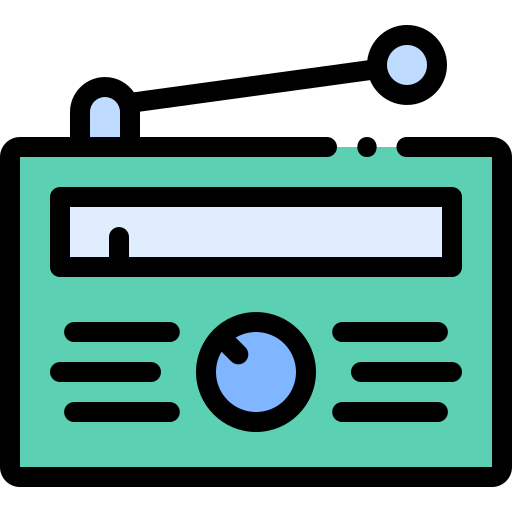 Radio Detailed Rounded Lineal color icon