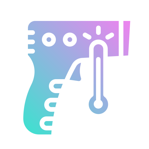pistola de termómetro Generic Flat Gradient icono