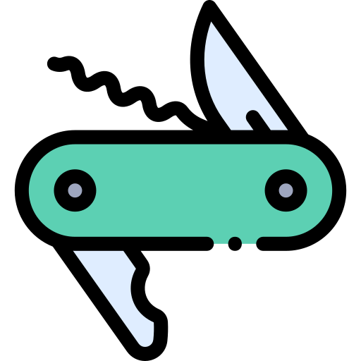 Pocket knife Detailed Rounded Lineal color icon