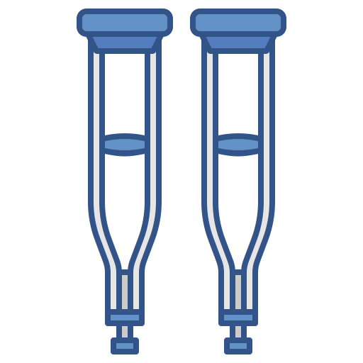 Crutches Generic Outline Color icon
