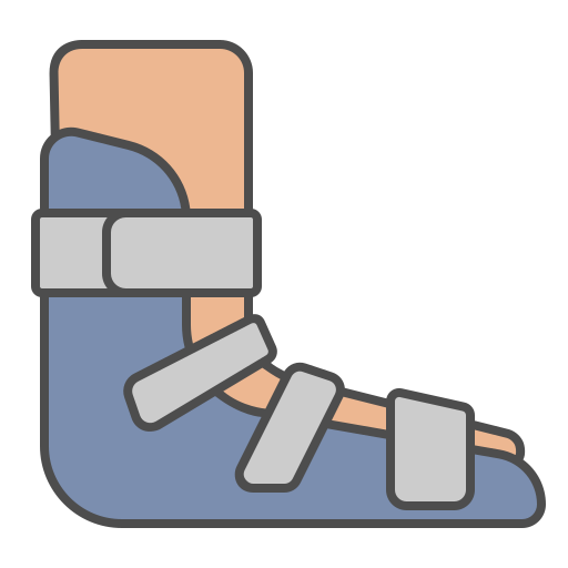 Сломанная нога Generic Outline Color иконка