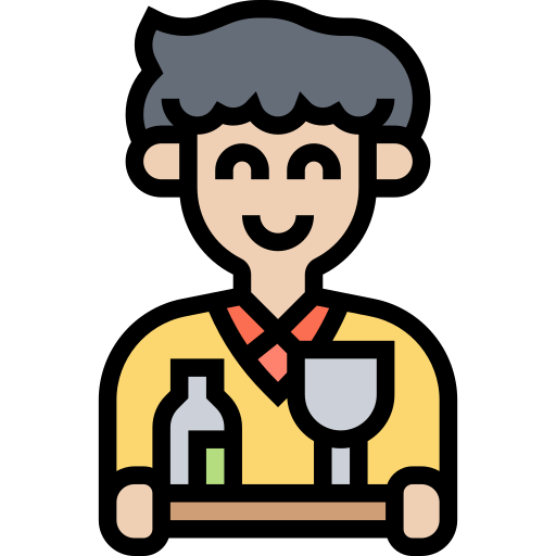 Waiter Meticulous Lineal Color icon