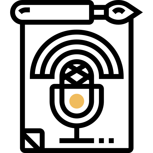 팟캐스트 Meticulous Yellow shadow icon