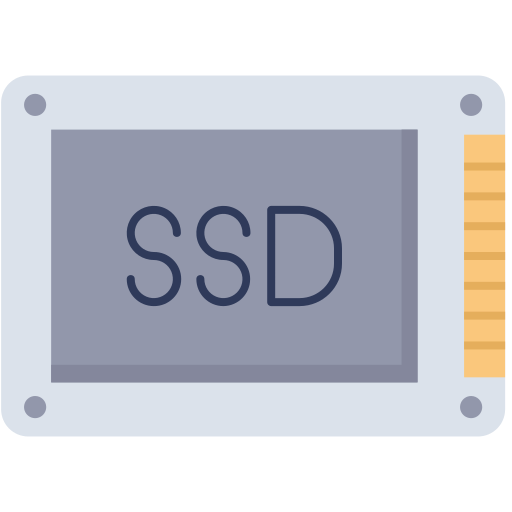 ssd 디스크 Dinosoft Flat icon