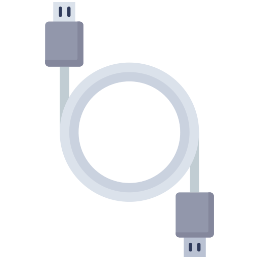 Data cable Dinosoft Flat icon