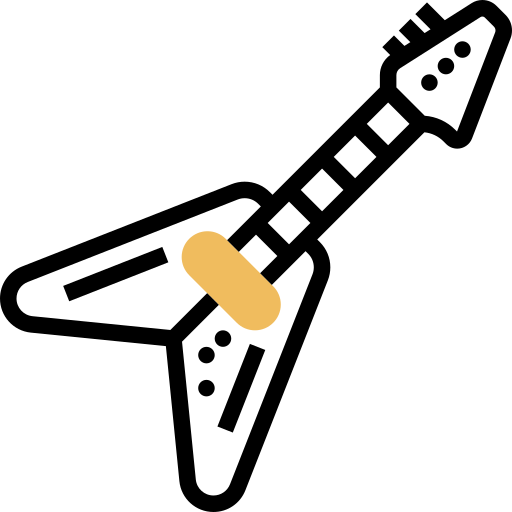 전자 기타 Meticulous Yellow shadow icon