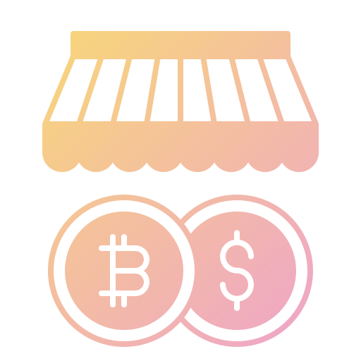 bitcoiny zaakceptowane Generic Flat Gradient ikona