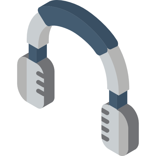 Headphones Basic Miscellany Flat icon