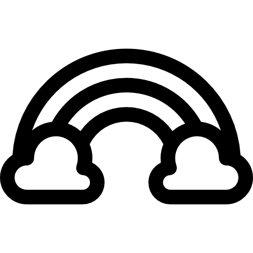무지개 Basic Rounded Lineal icon