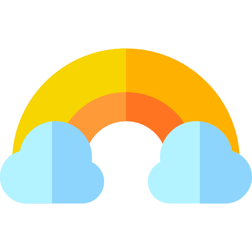 arc en ciel Basic Rounded Flat Icône