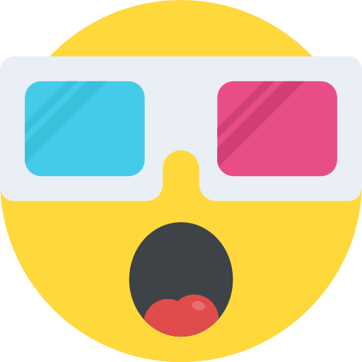 3d bril Flat Color Flat icoon