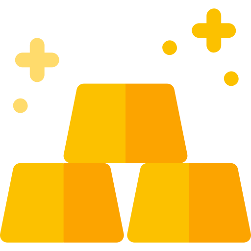 barras de oro Basic Rounded Flat icono