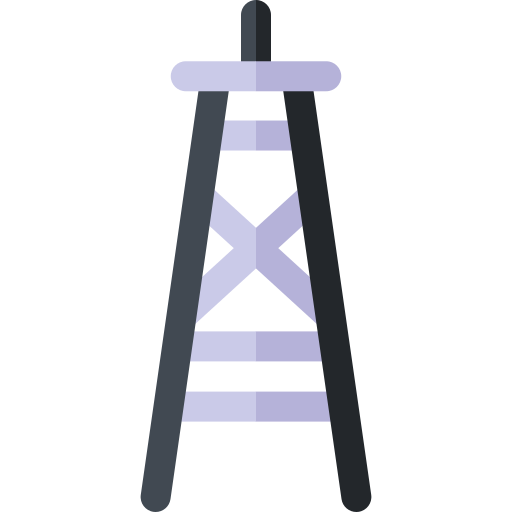 torre de aceite Basic Rounded Flat icono