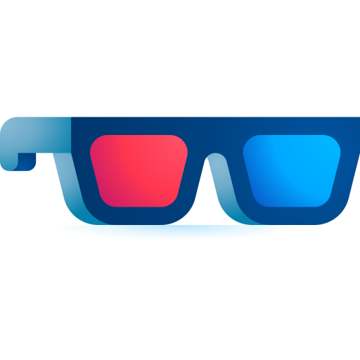 3d 안경 3D Toy Gradient icon