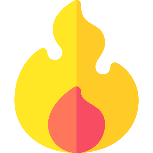 inflammable Basic Rounded Flat Icône