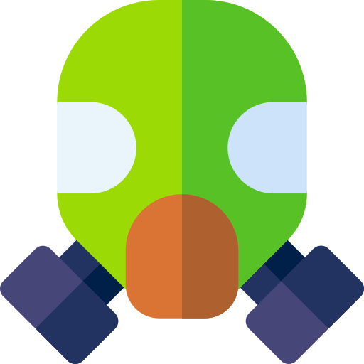 Gas mask Basic Rounded Flat icon