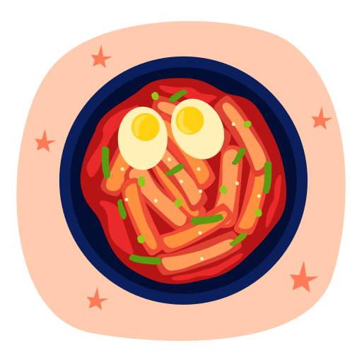 떡볶이 Generic Rounded Shapes icon