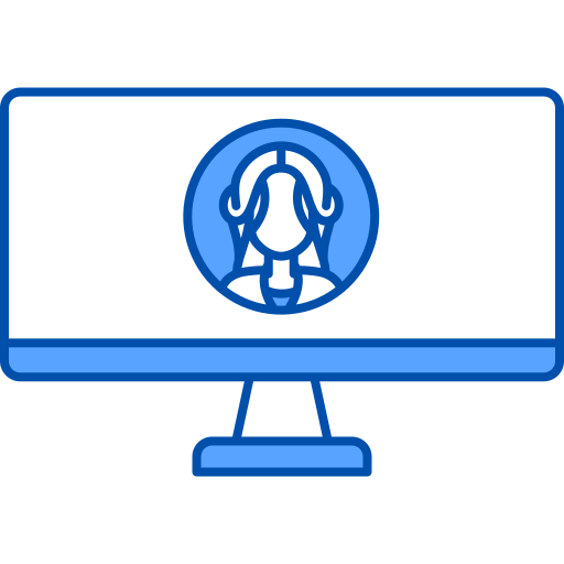 オンラインサポート Generic Blue icon