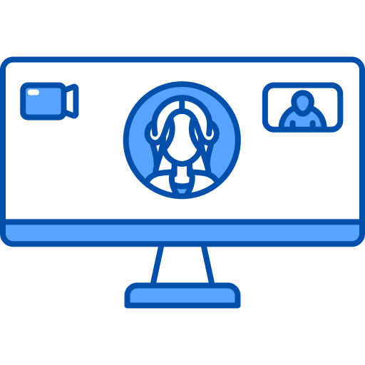 Online support Generic Blue icon