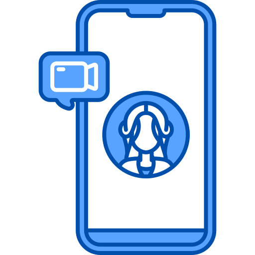 영상 통화 Generic Blue icon