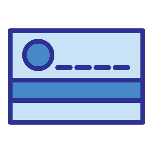 creditcard betaling Generic Blue icoon