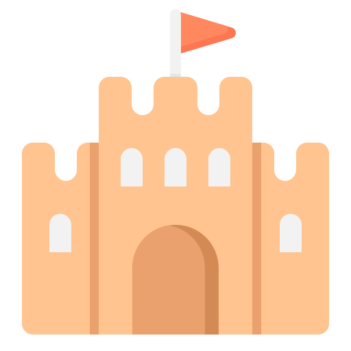 zamek z piasku Generic Flat ikona