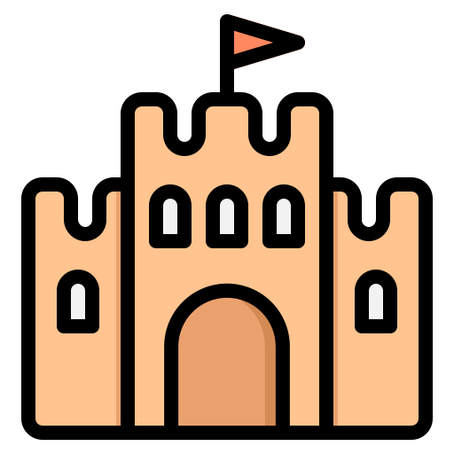 castello di sabbia Generic Outline Color icona