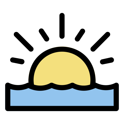 Заход солнца Generic Outline Color иконка