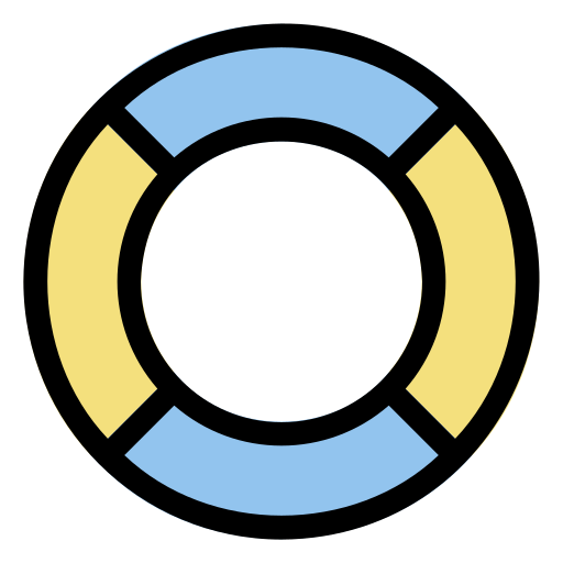 구명 부표 Generic Outline Color icon