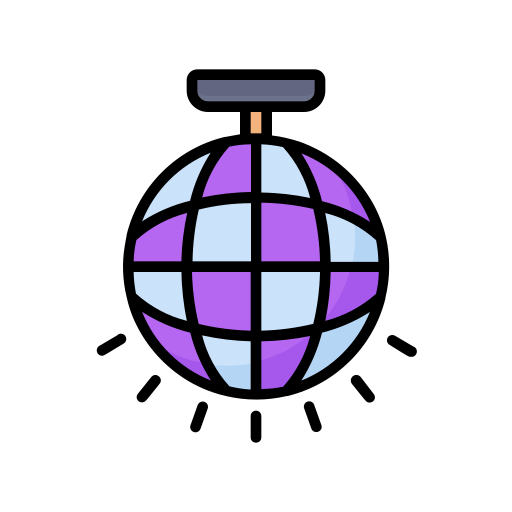 bola de disco Generic Outline Color icono
