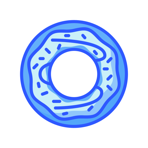 donut Generic Blue icoon