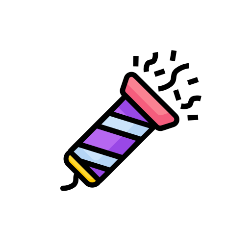 soplador de fiesta Generic Outline Color icono