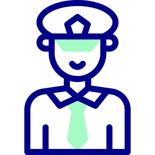 policjant Detailed Mixed Lineal color ikona
