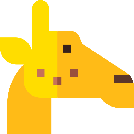 girafe Basic Straight Flat Icône