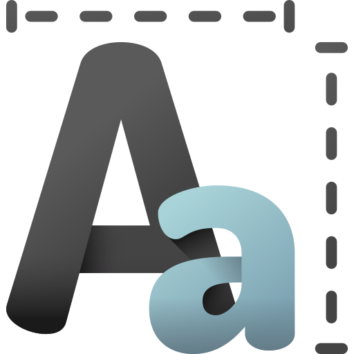 Font size 3D Color icon
