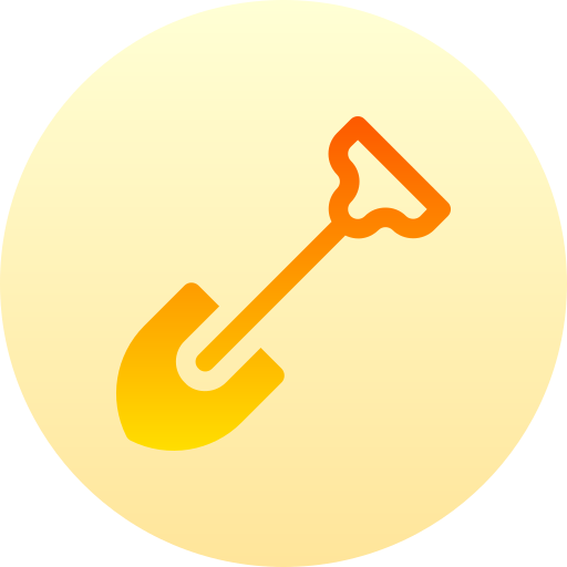 Shovel Basic Gradient Circular icon