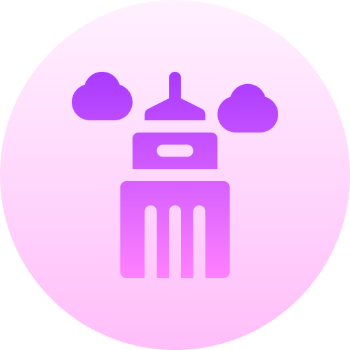 wolkenkrabber Basic Gradient Circular icoon