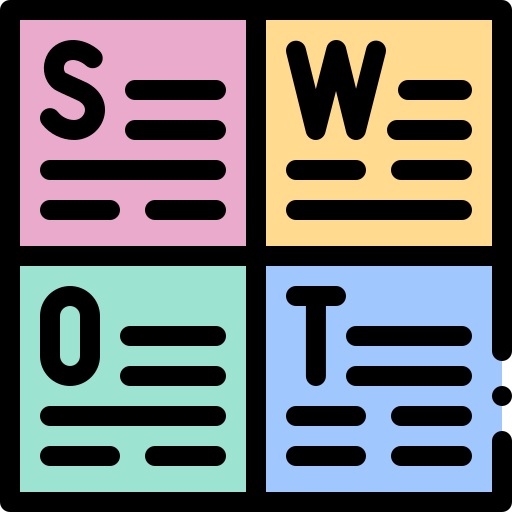 swot 분석 Detailed Rounded Lineal color icon