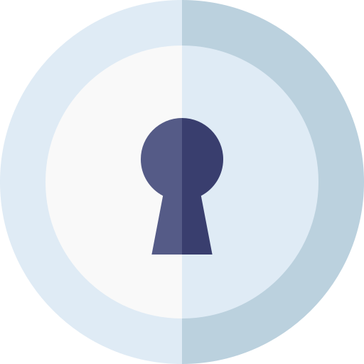 Key hole Basic Straight Flat icon