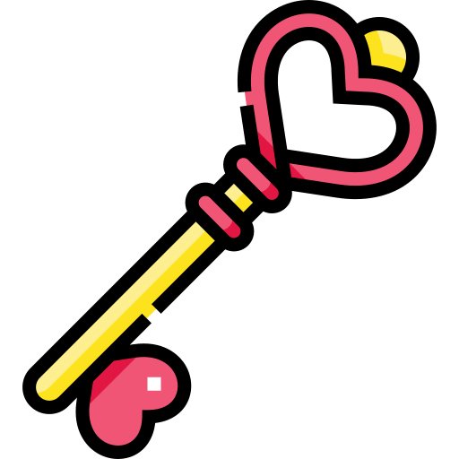 klucz miłości Detailed Straight Lineal color ikona