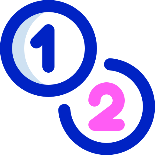 números Super Basic Orbit Color icono
