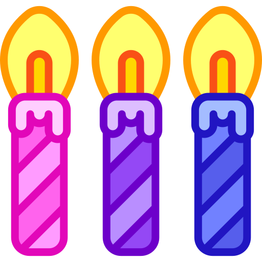 Candles Retro Neon Lineal color icon