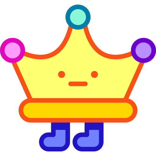 Crown Retro Neon Lineal color icon