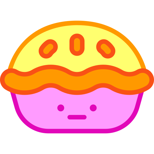 Pie Retro Neon Lineal color icon