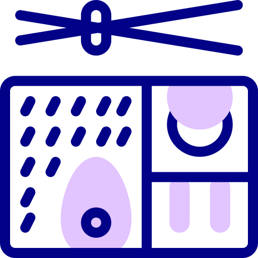 お弁当 Detailed Mixed Lineal color icon