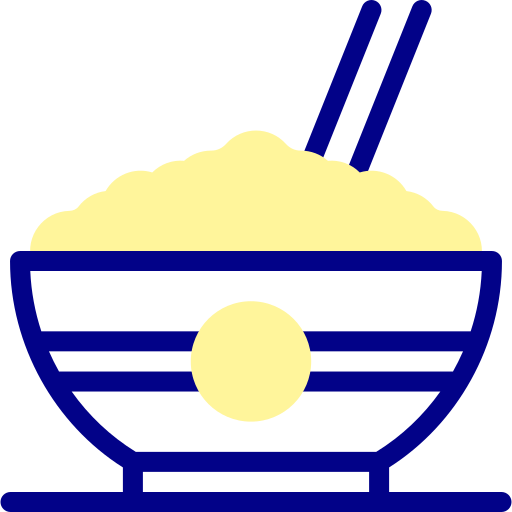 tigela de arroz Detailed Mixed Lineal color Ícone
