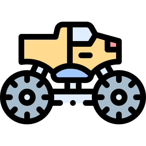 Monster truck Detailed Rounded Lineal color icon