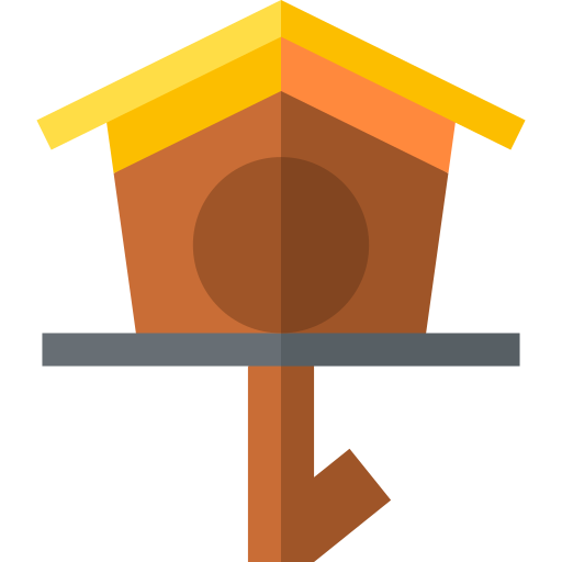 Bird house Basic Straight Flat icon